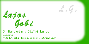 lajos gobi business card